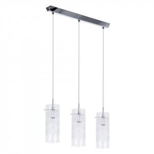 Lustra moderna chrome cu 3 pendule Max