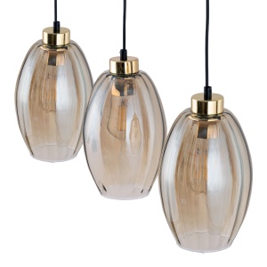 Lustra Negru Auriu 3xE27 SEBO 4635TK - Img 4