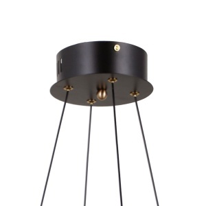 Lustra Negru - Auriu LED 4 becuri Alani - Img 3