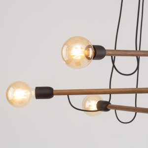 Lustra Negru Bej 6xE27 HELIX 4950TK - Img 3