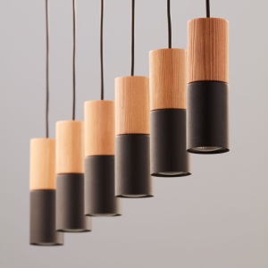 Lustra Negru Bej 6xGU10 ELIT 6312TK - Img 3