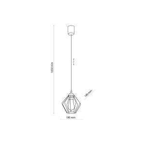 Lustra Negru Cupru 1xE27 GALAXY 1642TK - Img 4