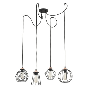 Lustra Negru Cupru 4xE27 GALAXY 1646TK - Img 1