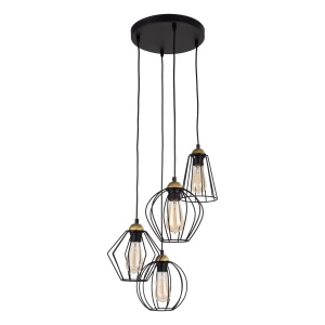 Lustra Negru Cupru 4xE27 GALAXY 2713TK