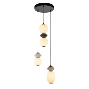 Lustra Negru LED becuri Balos