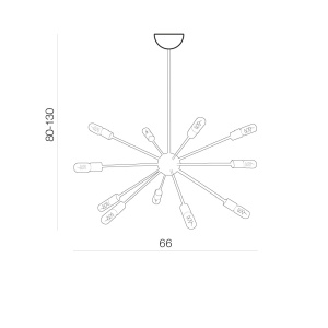 Lustra ORBIT Negru - Img 2
