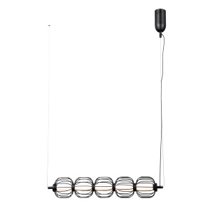 Lustra Pedro Negru chrom 5 x LED - Img 1