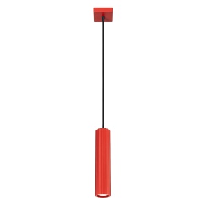 Lustră suspendată KARBON 1 roșu