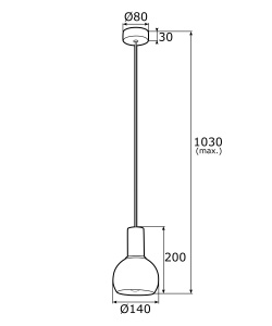 Pendul 1 bec SINES A4216 - Img 2