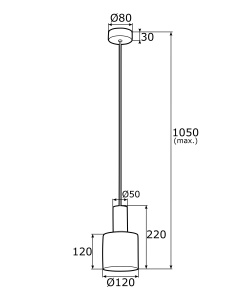 Pendul 1 bec SINES A4219 - Img 2
