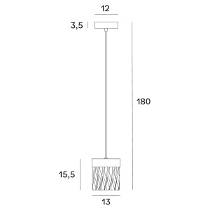 Pendul VETRO P0574D LED Negru - Img 4