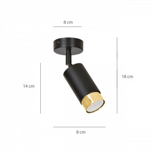 Plafoniera neagra, Plafoniera neagra metal, Plafoniera din metal, Plafoniera hol, Plafoniera dormitor, Plafoniera bucatarie, Aplica tavan, Aplica tavan neagra, Aplica tavan metal