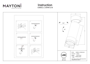 Spot aplicat C055CL-L12W4K-Z-B - Focus Zoom - Img 2