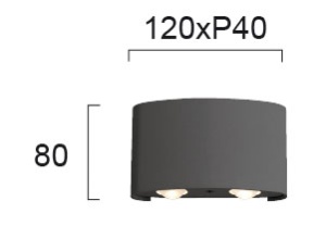 Aplica perete exterior LED 3000K Twist 4211001 - Img 3