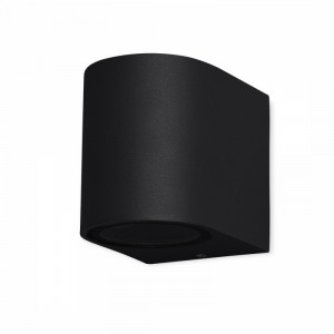 Aplica perete exterior moderna neagra cilindru Kandanchu S
