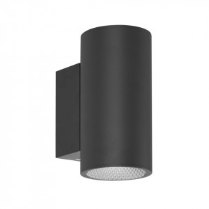 Aplica perete exterior moderna neagra cu 2 leduri Lenta 3k