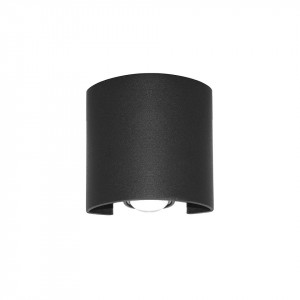 Aplica perete exterior moderna neagra cu led Ortelo
