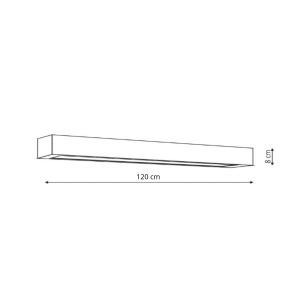 Aplica perete Ibros 120 cm Negru IP44 LED CCT - Img 4