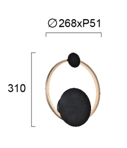 Aplica perete LED 3000K Melia 4263300 - Img 3