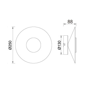 Aplica perete LED 8W 3000K ORION 8123 - Img 2