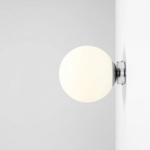 Aplica perete moderna chrome cu glob de sticla Ball M