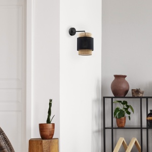 Aplica perete Negru 1xE27 BOHO 6550TK - Img 2