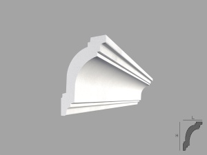 Bagheta de colt / Cornisa de interior BC03 dimensiuni 75x50x2000mm - Img 1