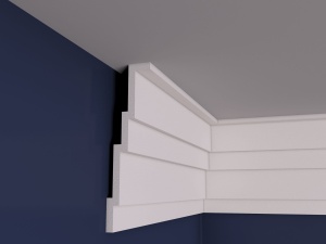 Bagheta de colt / Cornisa de interior BC15 dimensiuni 225x60x2000mm - Img 3
