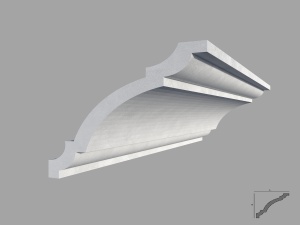 Bagheta de colt / Cornisa de interior BC24-12 dimensiuni 120x120x2000mm