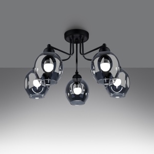 Candelabru FILLAN 5 Negru - Img 3