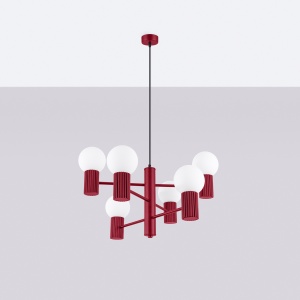 Candelabru HALO 6 burgundy - Img 2