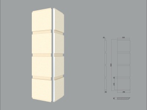 Coltar decorativ de exterior FPCL07 dimensiuni 1000x35x250x250 - Img 2