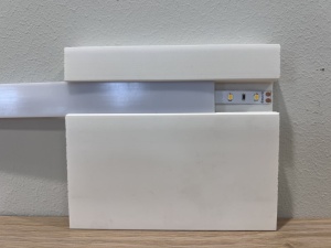 Difuzor de lumina LED din PVC, alb, 2.2x100 cm - Img 4