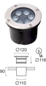 Lampa exterior LED 3100K Lotus 4186900 - Img 2