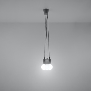 Lampă suspendată DIEGO 3 Gri - Img 3
