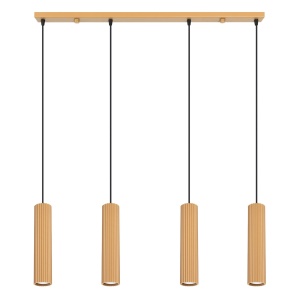 Lampă suspendată KARBON 4L auriu