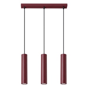 Lampă suspendată LAGOS 3L burgund