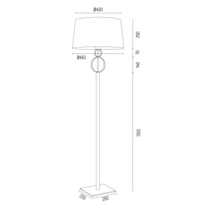 Lampadar 1 bec PERSEO A8309 - Img 4