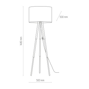 Lampadar Bej Negru 1xE27 TOKYO 5288TK - Img 3