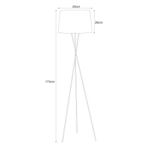 Lampadar K-4358 - REMI Auriu - Img 2