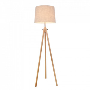 Lampadar Maytoni Calvin Alb-Lemn - 01-BR - Img 1