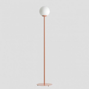 Lampadar modern portocaliu cu glob de sticla Pinne