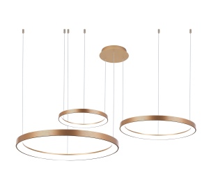 Lustra AGNES PENDANT 38+58+78 Dimabil LED CCT Auriu