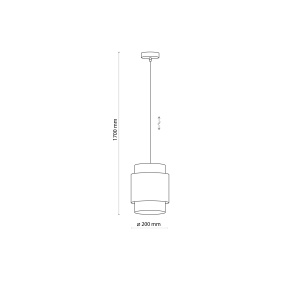 Lustra Alb 1xE27 BOHO 6528TK - Img 4
