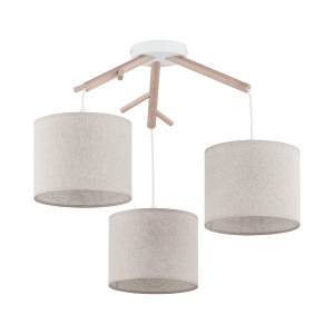 Lustra Alb Bej 3xE27 ALBERO 6556TK - Img 1