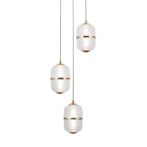 Lustra Auriu LED 3 becuri Alani - Img 4