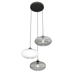 Lustra COCO 3 Negru PREM MIX - Img 1