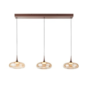 Lustra Cupru LED 3 becuri Tenele