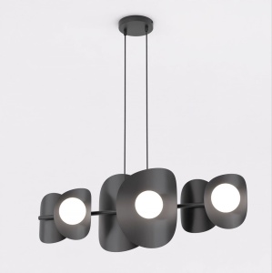 Lustra ELEMENTI 6 Negru - Img 2