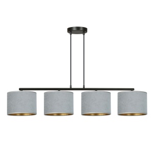 Lustra HILDE 4 Negru Gri